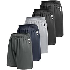 [Prime] $18.99* | 5-Pk BOOJO Athletic Gym Men's Shorts w/ Pockets (Large Only) at Amazon