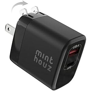 [AC] $4.25* | Minthouz 35W Dual-Port GaN Foldable Wall Charger (USB-C & USB-A) at Amazon