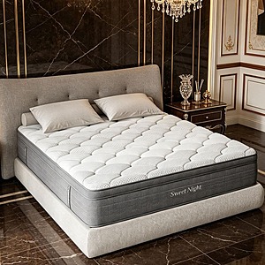 Sweetnight King Medium Memory Foam 14" Hybrid Mattress, Pressure Relief & Motion Isolation $332