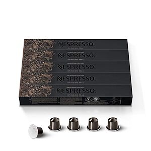 [SnS, AC] $28.68 | 5-Pack 10-Count Nespresso Capsules Original Line, Medium Roast Coffee (Roma Intenso) at Amazon