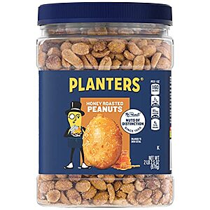 [SnS] $20.50* | 6pk 34.5oz PLANTERS Honey Roasted Peanuts at Amazon ($3.42 each)