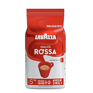 [SnS, AC] $12.59* | 2.2-Lbs Lavazza Qualita Rossa Italian Espresso Whole Bean Coffee at Amazon
