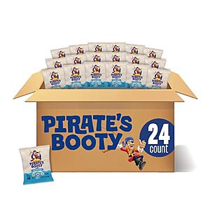 [SnS] $11.25 | 24-Pack 0.5-Oz Pirate's Booty Cheese Puffs (Aged White Cheddar) at Amazon (46.9￠ each)