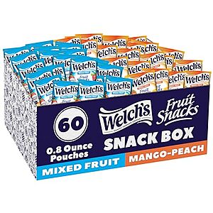 [SnS, AC] $6.89* | 60-Ct 0.8-Oz Welch's Fruit Snacks Bags (various) at Amazon
