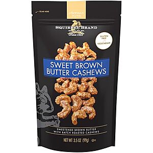 [SnS, AC] $2.45 | 3.5-Oz Squirrel Brand Sweet Brown Butter Cashews at Amazon