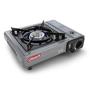 Coleman Tabletop Portable Butane Gas Camping Stove, 1 Burner, Gray, $21.49, Walmart