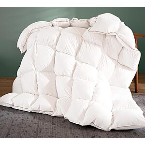 Vexino King All-Season Feather Down Fiber Comforter Duvet Insert w/ 100% Cotton Cover and 4 Corner Tabs (White) $29.69 + Free Shipping w/ Prime or on $35+