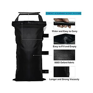 16-Pack SANWAY Canopy Sand Bags w/ Velcro Straps, 448-Lb Capacity (Black) $54.99 + Free Shipping w/ Prime