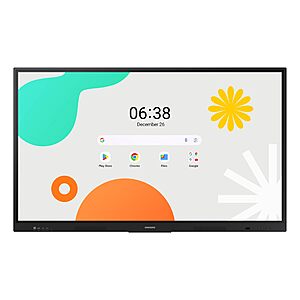 SAMSUNG 75" Interactive Display Touch Screen Whiteboard WAF Series, Compatible with Android™ Devices, EDLA Certified, OPS Slot, Smart Wireless Sharing, LH75WAFWLGCXZA $1699