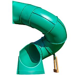 Backyard Discovery Tall Spiral Tube Slide - Right or Left Exit, Green - Mounts To 5 Ft. Deck Height $399