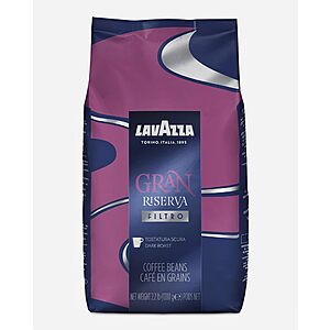 Select Accts [S&S, AC]2.2LB Lavazza Gran Riserva Filtro Whole Bean Coffee Dark Roast $12 + Free S&H w/ Prime or $35+