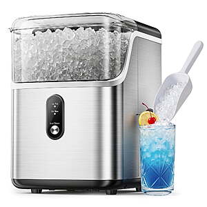 Simzlife 35lbs/24H Portable Sonic Ice Machine with Self-Cleaning, Chewable Pellet Ice Maker $139.92