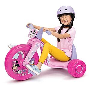 Minnie Mouse Ride-On 15" Fly Wheels Cruiser Tricycle Bike, Wide Front Wheel Designed to Provide Stability and Control, Ages 3-7, for Kids 41”-44” Tall - 70 lbs. Weight Limit $28.79