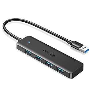 UGREEN USB 3.0 Hub, 4 Ports USB A Splitter Ultra-Slim USB Expander,various feet $6.61