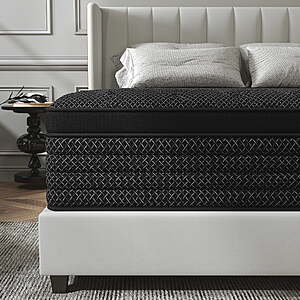 $233.81: Kviwasha 14 inch King Mattress in a Box Pocket Innerspring Hybrid Mattress, CertiPUR-US Certified , King at