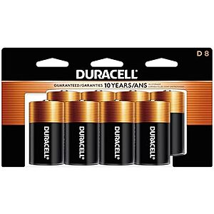 [SnS, AC] $35.60 | 4 × 8-Count DURACELL Coppertop D Batteries ($8.90 each) at Amazon