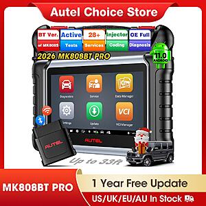 Autel MaxiCOM MK808BT Pro Automotive Diagnostic Scanner Bluetooth OBD2 Code Reader $249 + Free Shipping