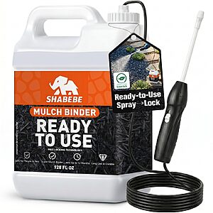 Shabebe Ready to Use Mulch Binder with Electric Sprayer-1 Gallon Rock Glue for Landscaping $29