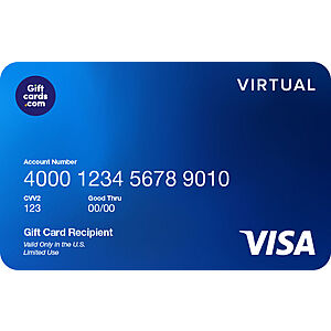 Slickdeals Exclusive: 10% Off Visa Virtual Gift Cards up to $100 ea (Max 3) w/ SD10OFF — Today Only 8/26