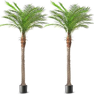(2-set) Vitalismo 9ft Tall Artificial Phoenix Palm Tree, Outdoor/Indoor Decor $115.42
