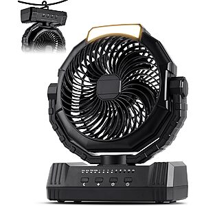 [Prime] KopBeau 20000mAh Portable Battery Operated Camping Fan w/ LED Light $17.99 + Free Shipping