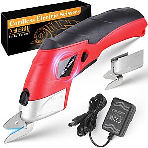 4V AMZBUY Cordless Rechargeable Electric Scissors w/ 2 Blades $13.99 + Free Shipping w/ Prime or on $35+
