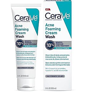 [SnS] $9.49 | 5-Oz CeraVe Acne Foaming Cream Wash at Amazon