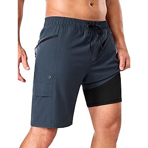 SILKWORLD Men's 9" Quick Dry Swim Trunks (Various) $11.99 + Free Shipping w/ Prime or on $35+