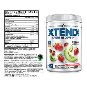 Xtend Sport BCAA Powder for Recovery, Strawberry Kiwi Splash, 30 Serv $21.99
