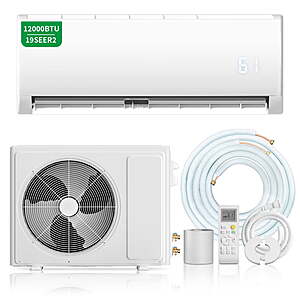 [AC] $359.99: TMWINGS 12,000 BTU 19 SEER2 Mini Split AC with Heat Pump, 230V, R32, 1,000 Sq. Ft. at Walmart.com