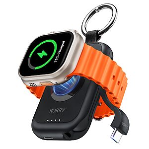 RORRY CharmGo for Apple Watch Charger, 2500mAh Portable Charger for iWatch $9.44