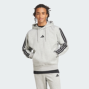 adidas men Essentials 3-Stripes Fleece Hoodie (2 Colors) from $22