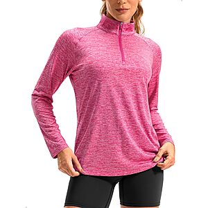 G Gradual Women's Mock Neck 1/4-Zip Pullover Athletic Top (various) $14.99 + Free Shipping w/ Prime or on $35+