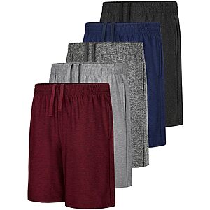 5-Pack QWE Boys Athletic Shorts w/ Pockets (M/L) $4.99 + Free Shipping w/ Prime or on $35+