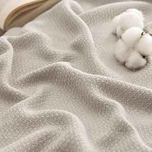 Bedsure 100% Cotton Herringbone Weave Blanket (Linen Beige) $19.88 + Free Shipping w/ Prime or on $35+
