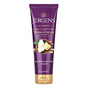 Jergens Shea and Cocoa Whipped Body Butter Lotion, Tone Enriching Hand And Body Lotion for Dry Skin, with Vitamins B3 & E, 8.5 Oz $3.9