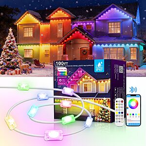Amazon – AHAWILL 100-Ft IP67 Permanent Outdoor RGB Eave Lights - $29.99 w/ Code
