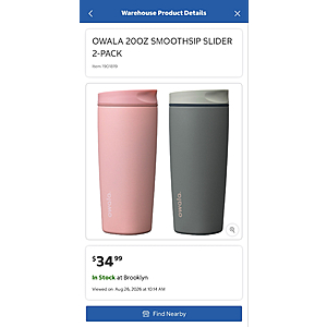 Owala 20 oz Smoothsip Slider 2-pack $34.99