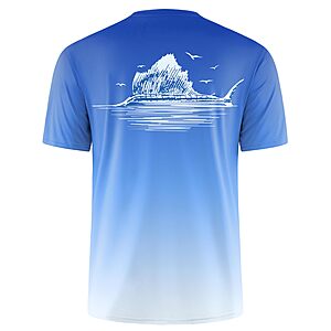 Pudolla Men's UPF 50+ Fish Graphic Short Sleeve Rash Guard (Black) $9.99 + Free Shipping w/ Prime or on $35+