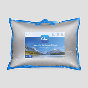 Calm Jumbo Medium Density Satin Bed Pillow (Silver) $16.99 + Free Shipping