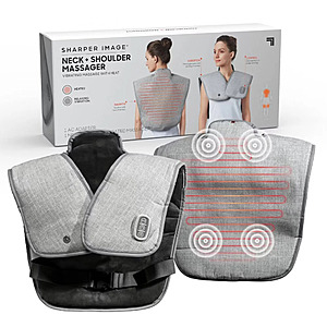 Sharper Image Heated Neck & Shoulder Massager Wrap $26 + Free Shipping