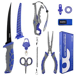 Amazon – Booms Fishing 8-Piece Saltwater Fishing Tool Kit (XT02) - $24.19-29.69 w/ Code $29.69
