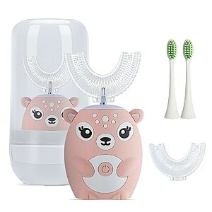 Amazon – Kids U-Shaped Sonic Automatic Toothbrush w/ 4 Brush Heads - $13.49 w/ Code