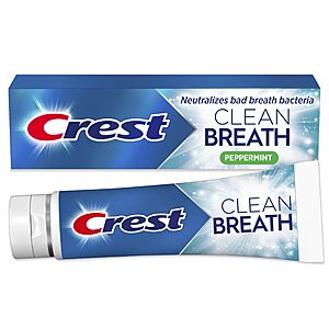 Crest Toothpaste Clean Breath Peppermint 4.6oz $2.99