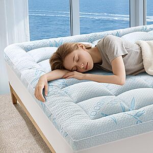 Amazon – Queen Bamboo-Viscose Pillow-Top Mattress Topper - $28.49 w/ Code