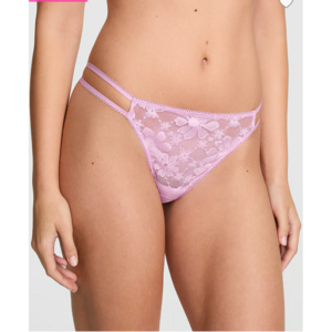 Victoria's Secret PINK: Wink Thong Panty (Hushed Lilac), Cotton String Bikini Panty (Waffle Knit Deep Forest) $2.99 & More + Free Shipping on $50+ Orders