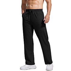 PINSPARK Men's Open Bottom Loose Fit Sweatpants (various) $11.99 + Free Shipping w/ Prime or on $35+