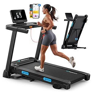 MERACH 300-Lb Capacity Foldable Treadmill w/ 6% Manual Incline $199.99 + Free Shipping