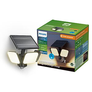 PHILIPS Zyren UltraEfficient Solar Security Light, 1-Pack, Black $44.81