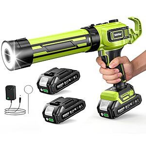 550-Lb Thrust Taskstar 10-Oz Brushless Electric Caulking Gun w/ 2 x 2.0Ah Batteries & LED Light $34.99 + Free Shipping w/ Prime or on $35+